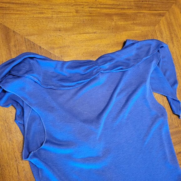 BCBGeneration Periwinkle Blue Ruffle Tee - Picture 7 of 11
